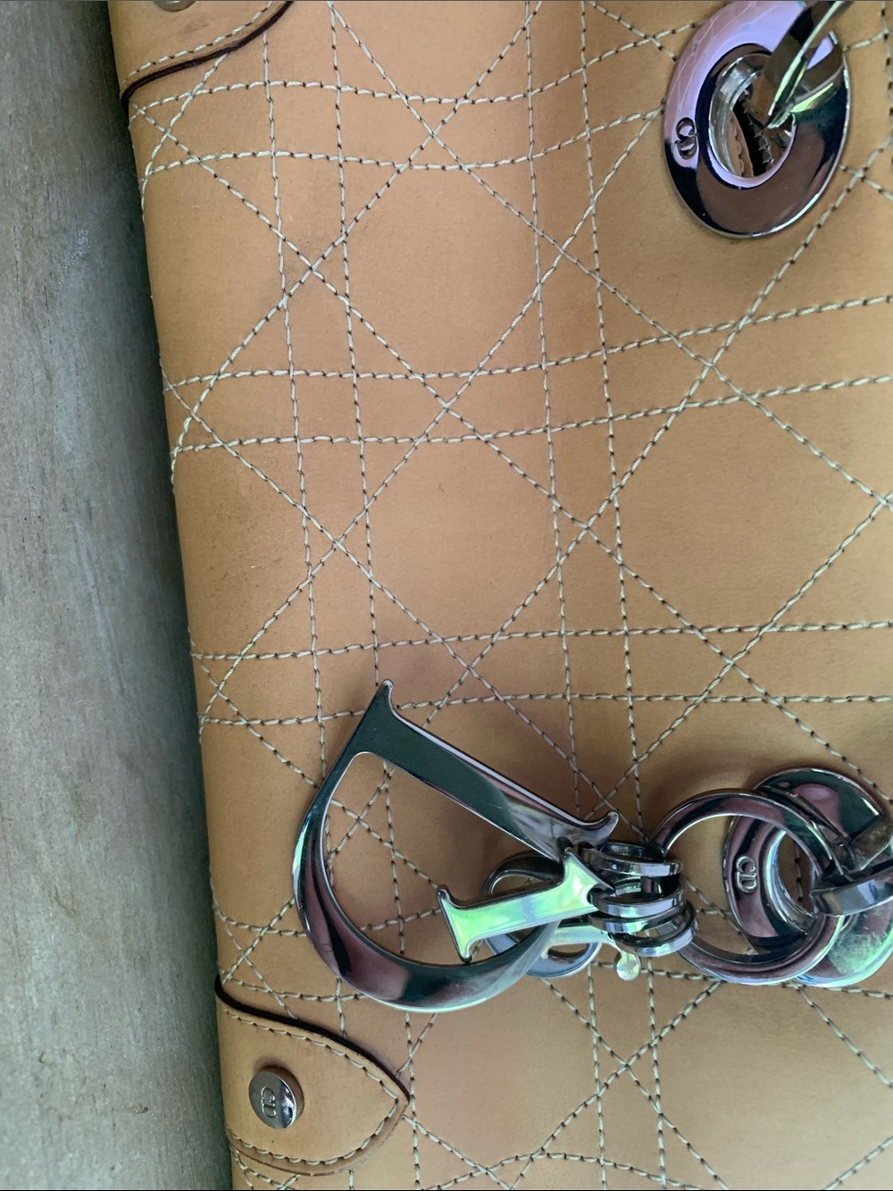 Authentic Christian Dior Calfskin Cannage stitched Small Lady Dior - Picture 6 of 17